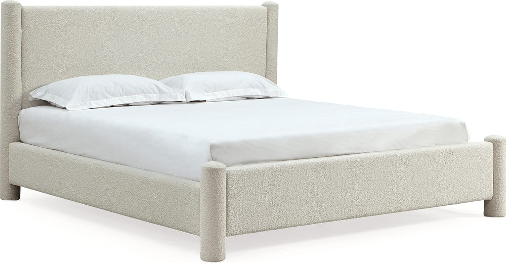 Burke Upholstered Platform Bed in Cottage Cheese Boucle (2026) - View 6