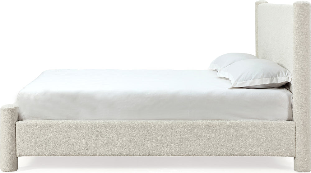 Burke Upholstered Platform Bed in Cottage Cheese Boucle (2026) - View 7