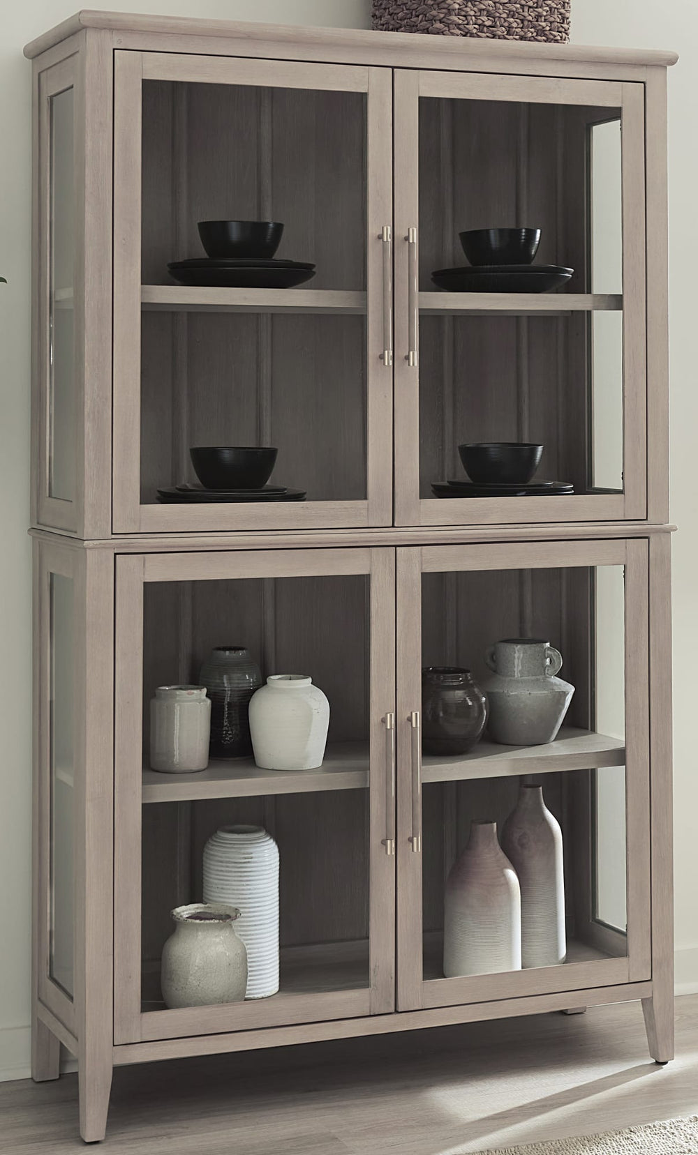 Carrington Four Door Shiplap Curio in Chai - View 2