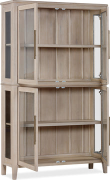 Carrington Four Door Shiplap Curio in Chai - View 3
