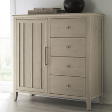 Carrington Six Drawer One Door Oak Wood Chest in Chai