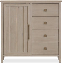 Carrington Six Drawer One Door Oak Wood Chest in Chai - View 5