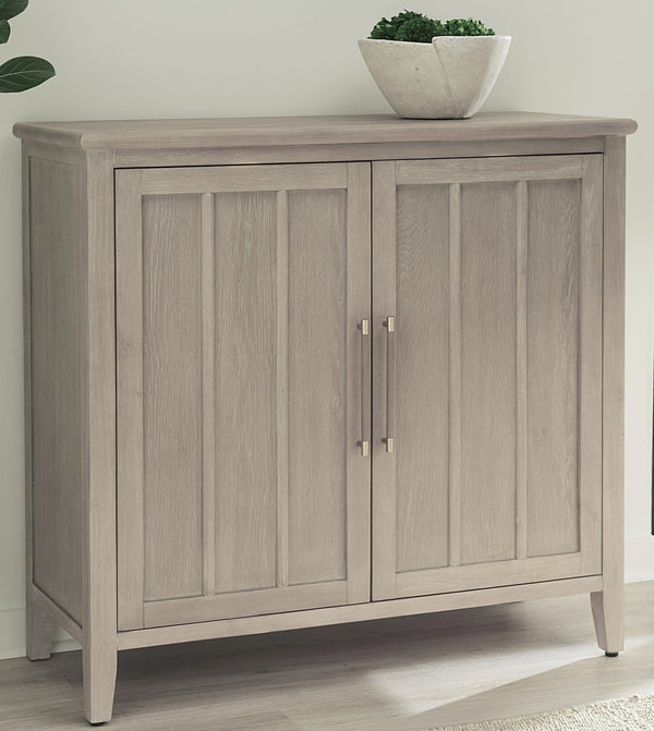 Carrington Two Door Two Drawer Bar Cabinet with Stemware Rack and Wine Rack in Chai