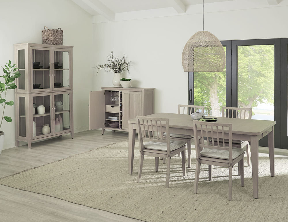 Carrington Two Door Two Drawer Bar Cabinet with Stemware Rack and Wine Rack in Chai - View 8