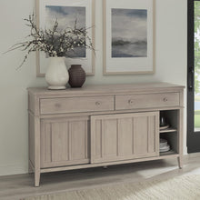 Carrington Two Drawer Two Door Oak Wood Sideboard in Chai