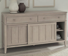 Carrington Two Drawer Two Door Oak Wood Sideboard in Chai - View 2