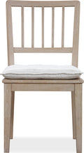 Carrington Wood Dining Chair with Detachable Cushion in Chai and Oat