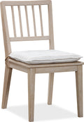 Carrington Wood Dining Chair with Detachable Cushion in Chai and Oat
