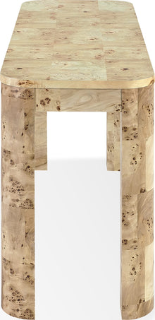 Caspian Mappa Burl Console Table in Amber Kiss - View 5