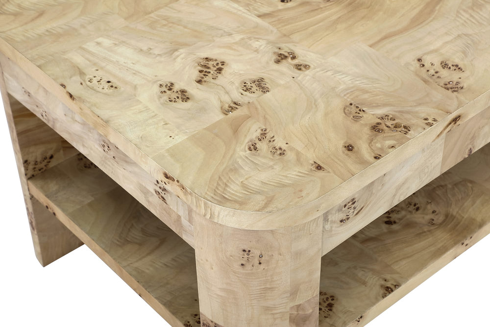 Caspian Mappa Burl End Table in Amber Kiss - View 5