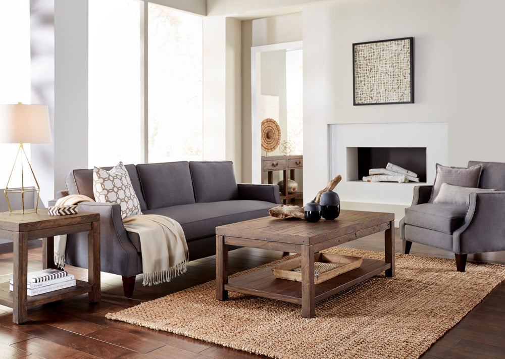 Charleston Reclaimed Wood Console Table in Smoky Taupe - View 2