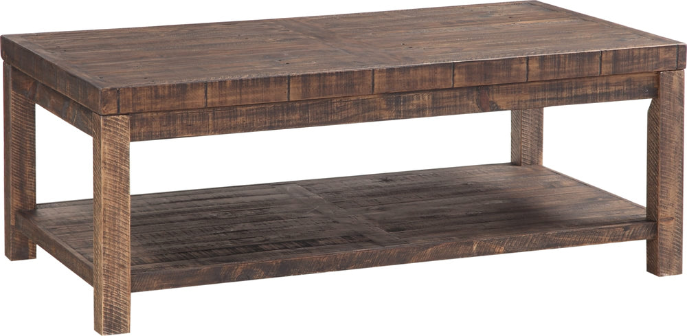 Charleston Reclaimed Wood Rectangular Coffee Table in Smoky Taupe - View 3
