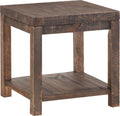 Charleston Reclaimed Wood Square Side Table in Smoky Taupe