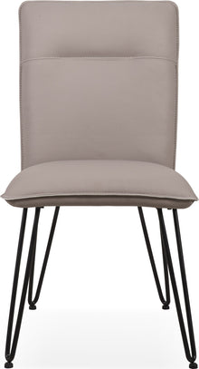 Demi Hairpin Leg Modern Dining Chair in Taupe - View 3