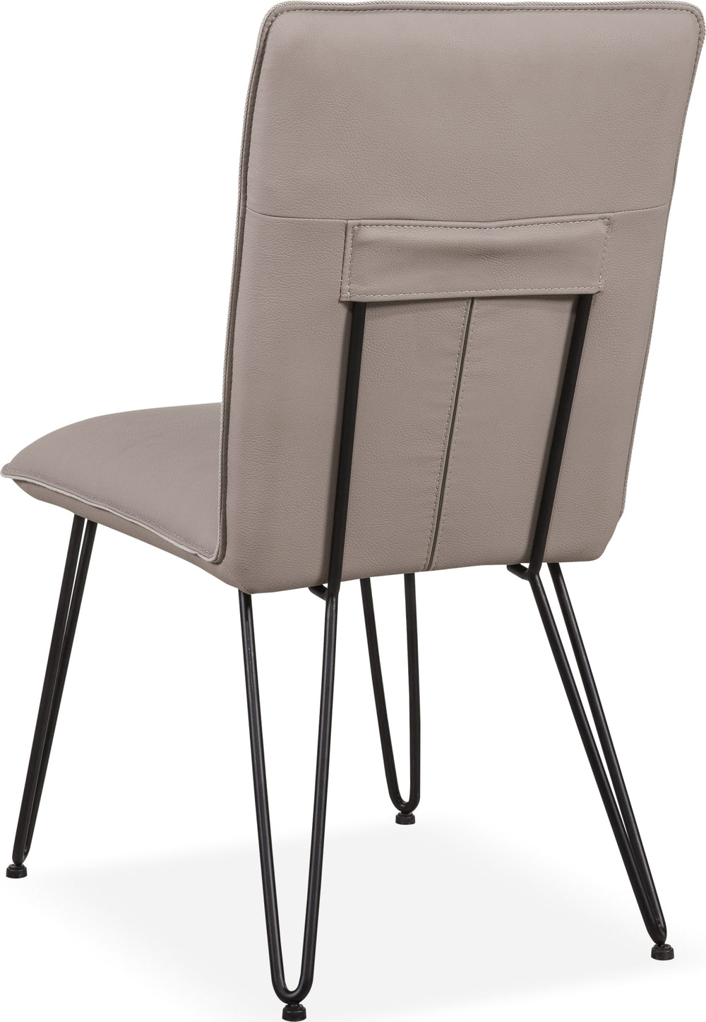 Demi Hairpin Leg Modern Dining Chair in Taupe - View 5