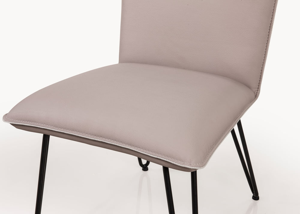 Demi Hairpin Leg Modern Dining Chair in Taupe - View 6