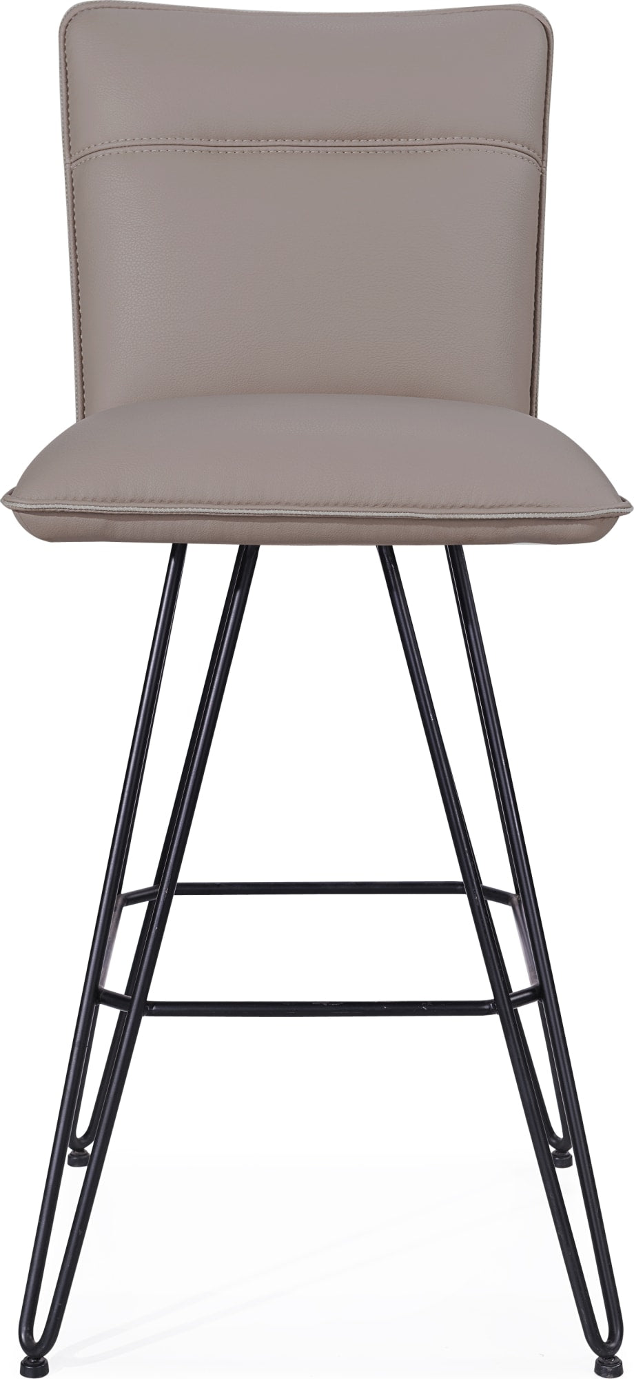 Demi Hairpin Leg Swivel Bar Stool in Taupe - View 3