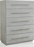 Driftwood Five Drawer Chest in Cotton Grey