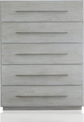 Driftwood Five Drawer Chest in Cotton Grey