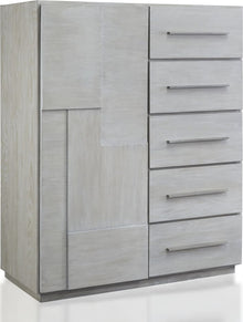 Driftwood Five Drawer One Door Sweater Chest in Cotton Grey - View 2