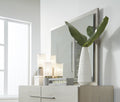 Driftwood Floating Glass Mirror in Cotton Grey
