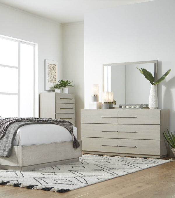 Driftwood Floating Glass Mirror in Cotton Grey alternate view