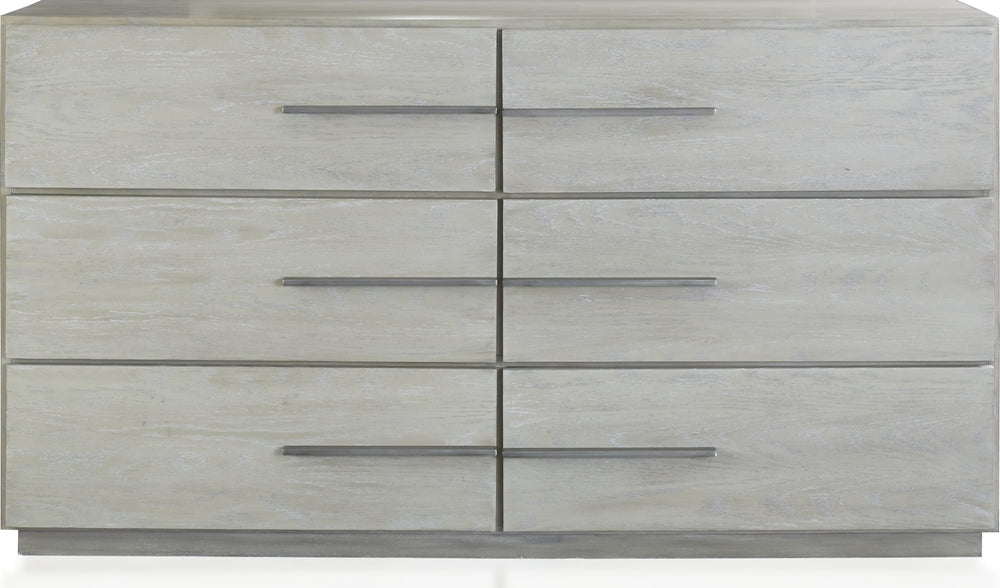 Driftwood Six Drawer Dresser in Cotton Grey - View 5