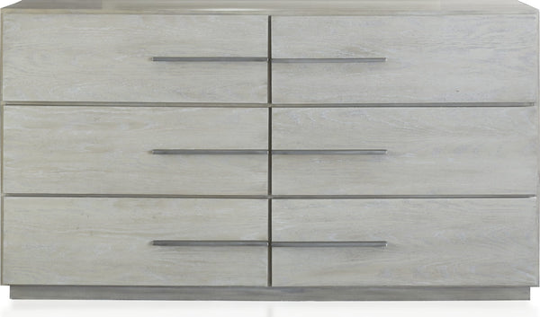 Driftwood Six Drawer Dresser in Cotton Grey