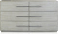 Driftwood Six Drawer Dresser in Cotton Grey