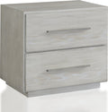 Driftwood Two Drawer Nightstand in Cotton Grey