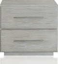 Driftwood Two Drawer Nightstand in Cotton Grey