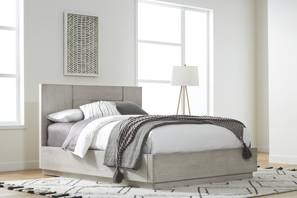 Driftwood Wood Panel Bed in Cotton Grey alternate view