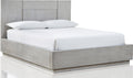 Driftwood Wood Panel Bed in Cotton Grey