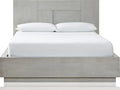 Driftwood Wood Panel Bed in Cotton Grey