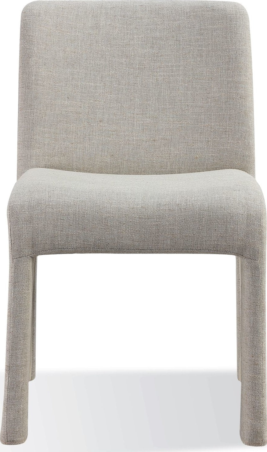 Devon Fully Upholstered Dining Chair in Turtle Dove Linen - View 2