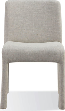 Devon Fully Upholstered Dining Chair in Turtle Dove Linen - View 2