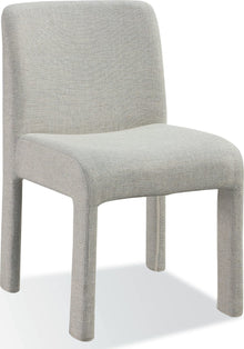 Devon Fully Upholstered Dining Chair in Turtle Dove Linen - View 3