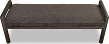 Dorchester Boucle Upholstered Wooden Bench in Basalt Grey and Pumpernickel - View 5