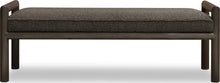 Dorchester Boucle Upholstered Wooden Bench in Basalt Grey and Pumpernickel - View 6