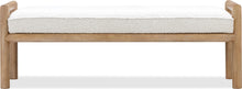 Dorchester Boucle Upholstered Wooden Bench in Granola and Ricotta - View 2