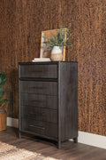 Dorchester Five Drawer Chest in Basalt Grey
