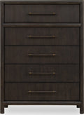 Dorchester Five Drawer Chest in Basalt Grey