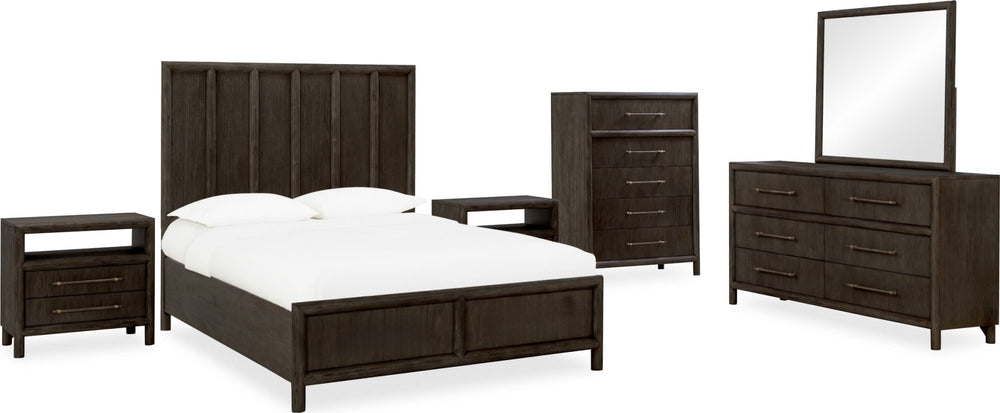 Dorchester Five Drawer Chest in Basalt Grey - View 8
