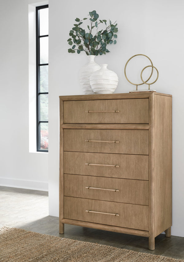 Dorchester Five Drawer Chest in Granola alternate view