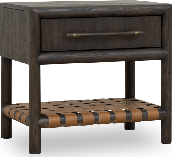 Dorchester One Drawer USB-charging Nightstand in Basalt Grey alternate view