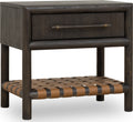 Dorchester One Drawer USB-charging Nightstand in Basalt Grey