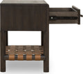 Dorchester One Drawer USB-charging Nightstand in Basalt Grey