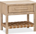 Dorchester One Drawer USB-charging Nightstand in Granola