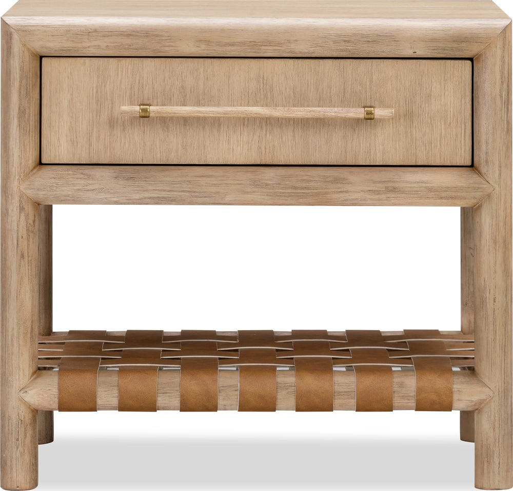Dorchester One Drawer USB-charging Nightstand in Granola - View 4
