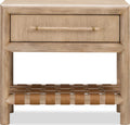 Dorchester One Drawer USB-charging Nightstand in Granola